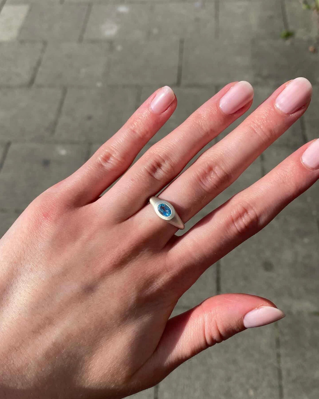 Swiss Topaz Pinky Ring