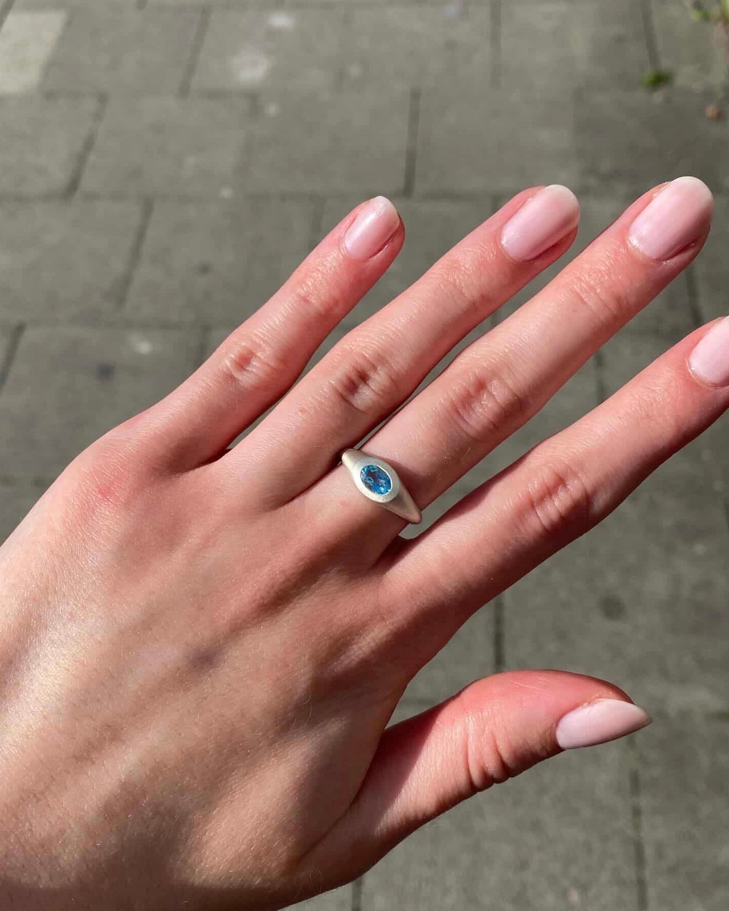 Swiss Topaz Pinky Ring