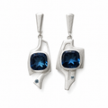 Assymetrical London Topaz Earrings