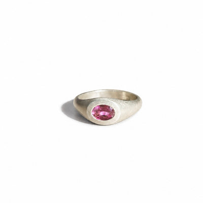 Pink Tourmaline Pinky Ring